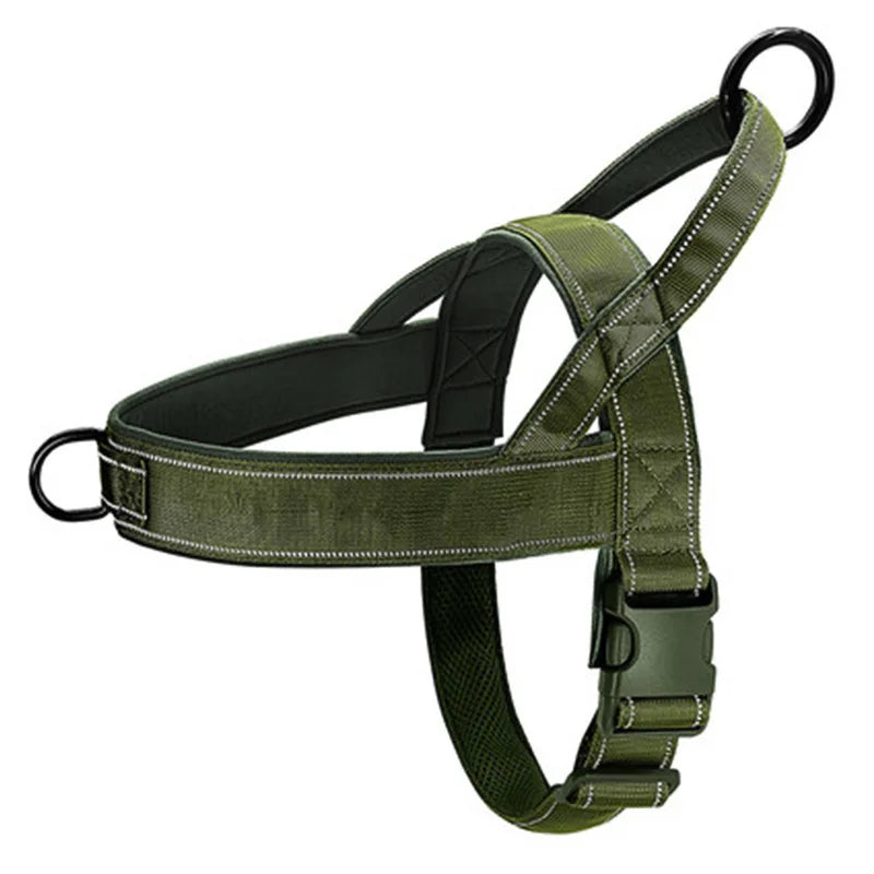 Tactical Dog Harness Reflective No-Pull Nylon Training Vest