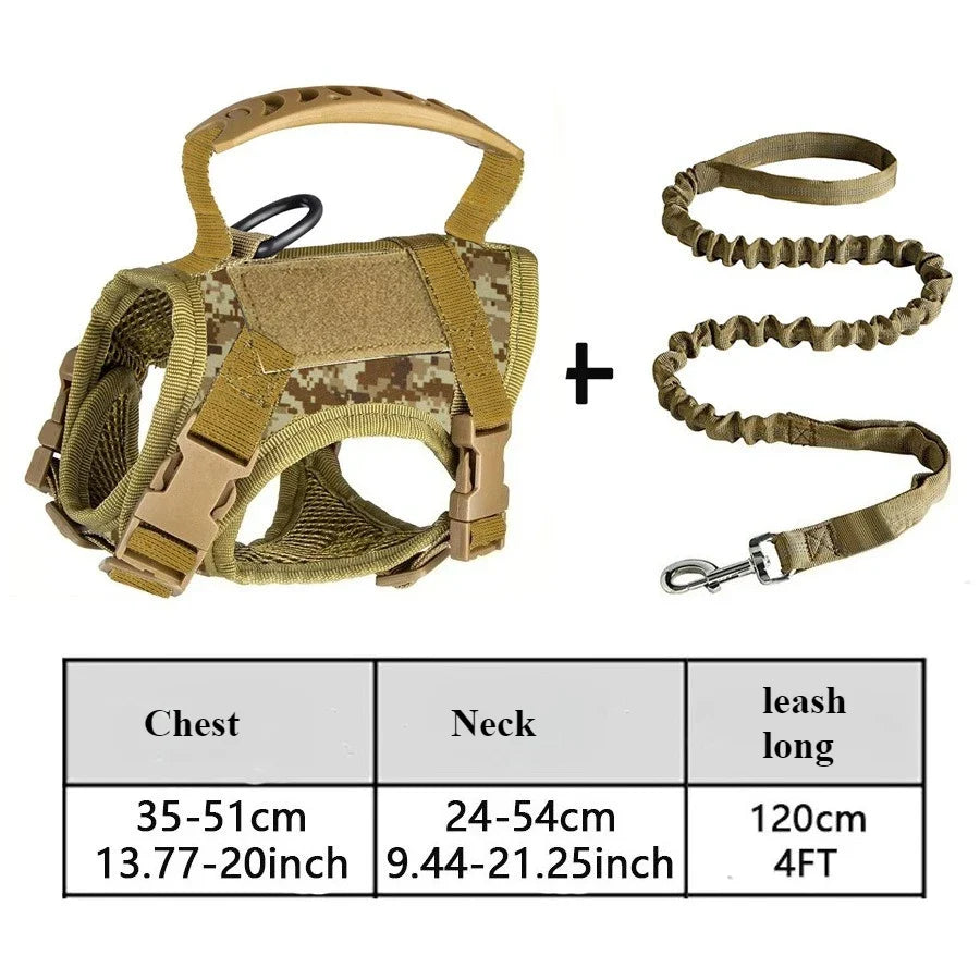 Tactical Military Vest Pet Tactical Training Cat Accessories Cat Dog Harness and Leash Set  Kitten Accessories - camouflage | Purrfect Pet Kingdom