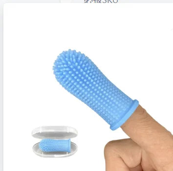 Soft Pet Finger Toothbrush | Dog Teeth Cleaning Breath Care Nontoxic Silicone