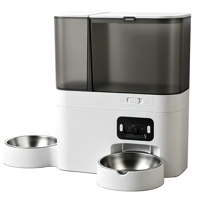 Automatic Camera Automatic Pet Feeder Water Fountain WIFI APP Video Smart Dog 5L Food Dispenser 3L Gravity Water Drinker Bowl - Majestic Pet Kingdom