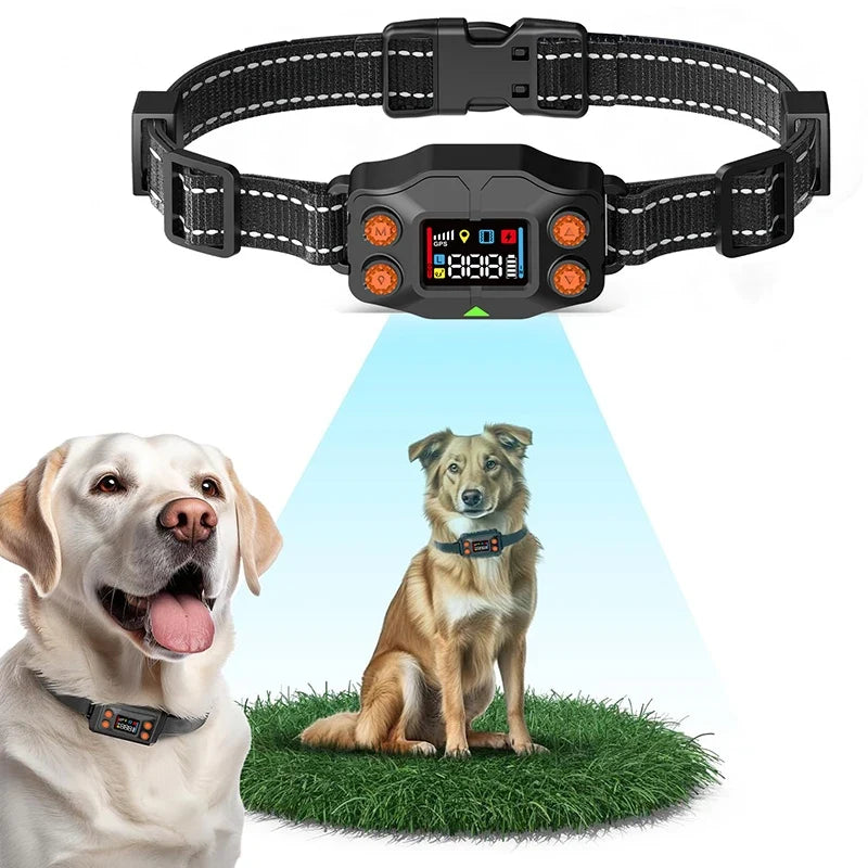 GPS Dog Fence Wireless Smart Pet Training Collar Invisible OLED