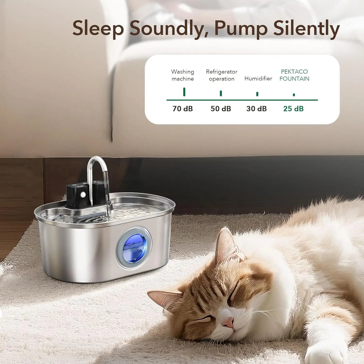 3L Stainless Steel Wireless Recharging Sensor Cat Water Fountain Auto Drinking Fountain For Cats Dog Drinker Pet Dispenser Bowl - Majestic Pet Kingdom