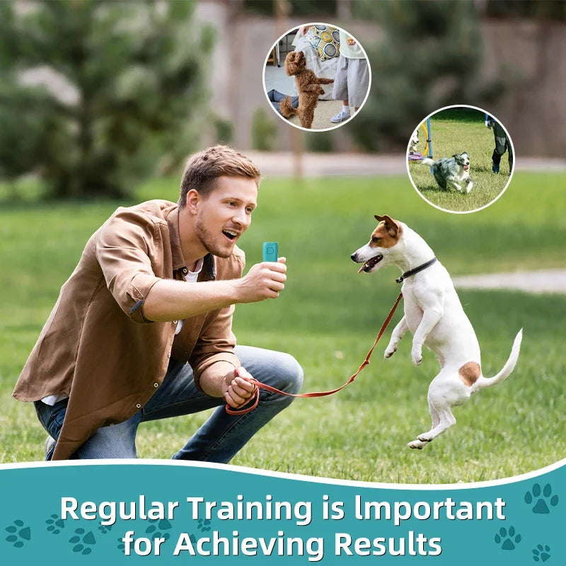Portable, Rechargeable Dog Training Anti-Barking Device with LED Light (Non-Shock Warning Device)