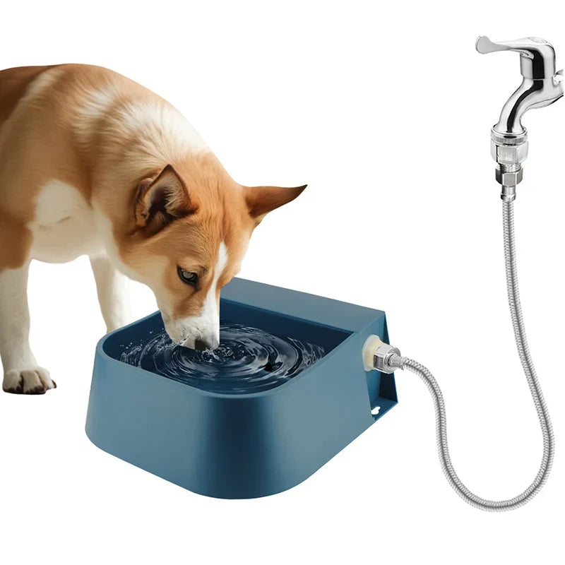 Dog Automatic Water Bowl Dispenser with 1.5m Water Hose 2L Outdoor | Majestic Pet Kingdom™