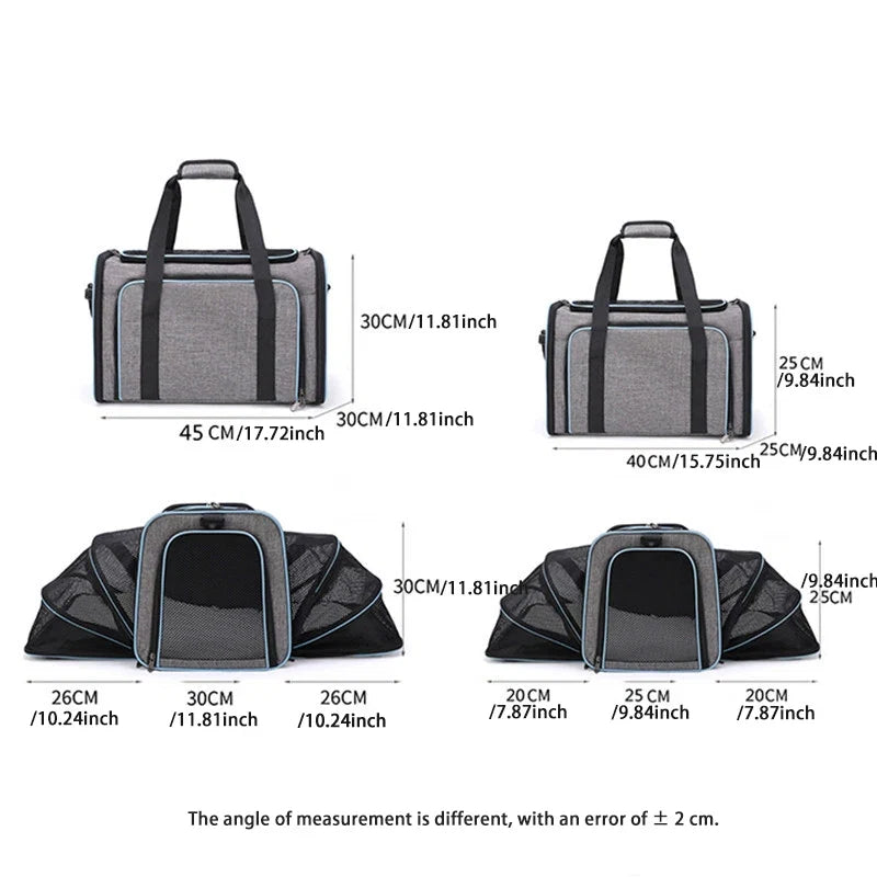 Pet Carrier Bag Foldable Small Dog Charter Carrying Cat Out Bag Expansion Pet Bag Mesh Breathable Expansion Foldable Handheld C - Majestic Pet Kingdom