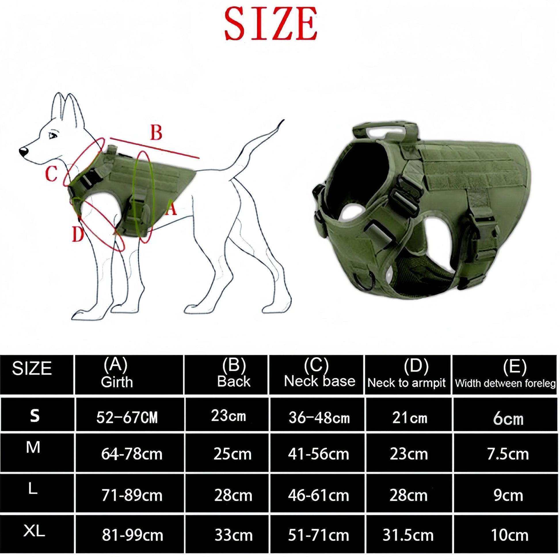 Tactical Military Vest Pet German Shepherd Golden Retriever Tactical Training Dog Harness and Leash Set For All Breeds Dogs - Black 5 piece set | Purrfect Pet Kingdom