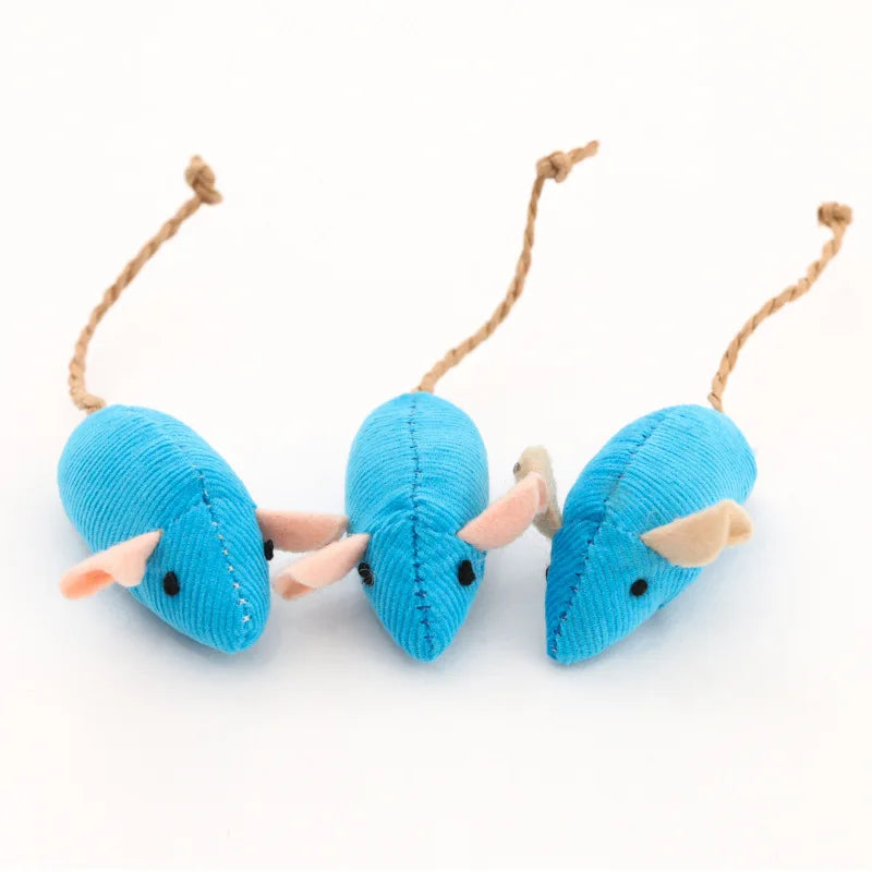 3-200 Pcs Rattle Cat Mouse Toys Also Prefilled Catnip Faux Fur Cat Toys Interactive Cat Game Catnip Toys for Cats Pet Products - Majestic Pet Kingdom