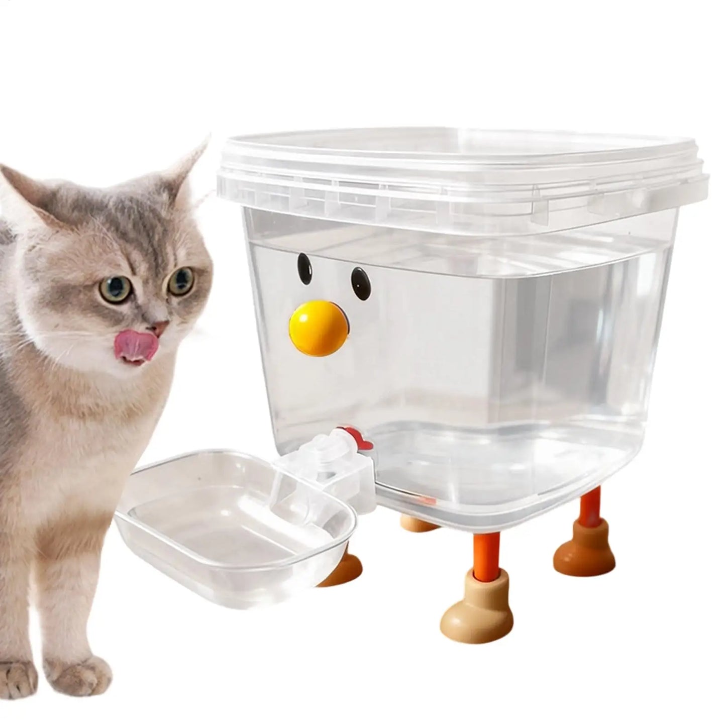 Majestic Pet Kingdom - 3/5L Automatic Pet Water Dispenser Smile Face Auto Cat Dog Fountain Bowl Large Capacity Pet Water Feeder for Home Indoor Use View 3
