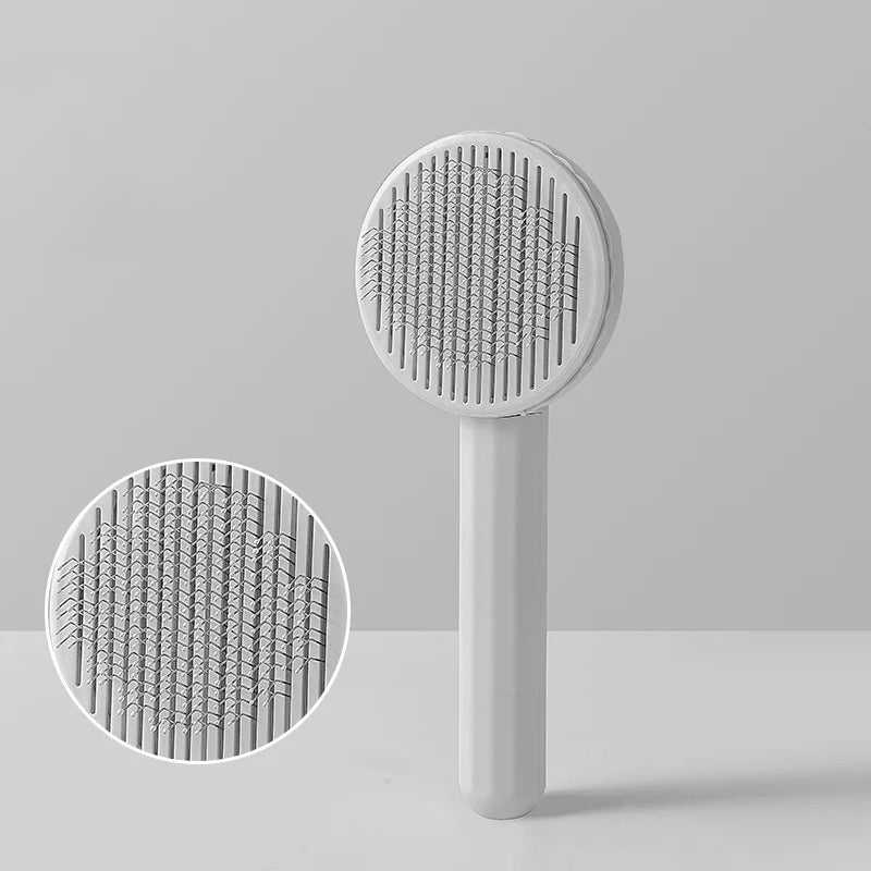 Pet Deshedding Comb | Self Cleaning Needle Brush for Dogs and Cats