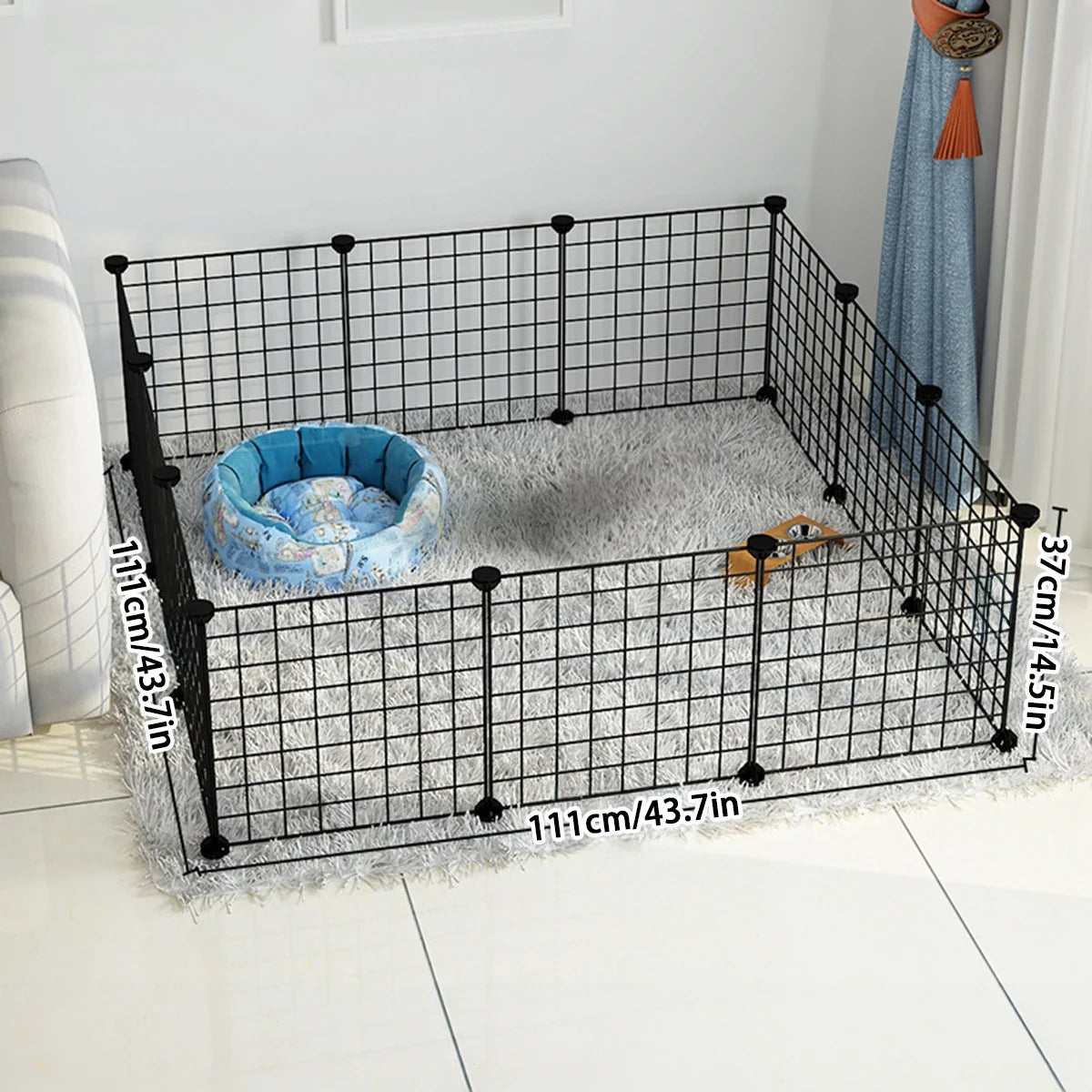 Dog cage Wire mesh fence indoor teddy animal escape barrier - Majestic Pet Kingdom