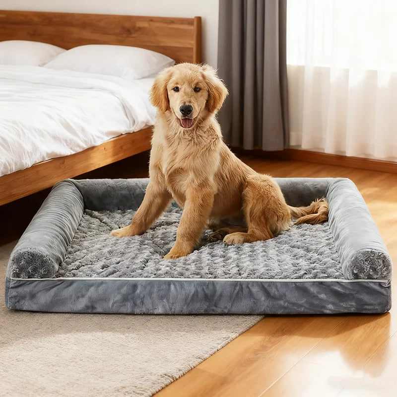 Dog Bed Memory Foam Waterproof Washable All-Season Mat