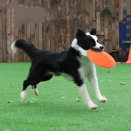 Dog Frisbee Silicone Chew-Resistant Flying Saucer Disc Toy