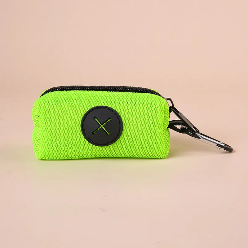 Canvas Dog Poop Bag Holder | Outdoor Pet Waste Bag Dispenser with Carabiner Clip