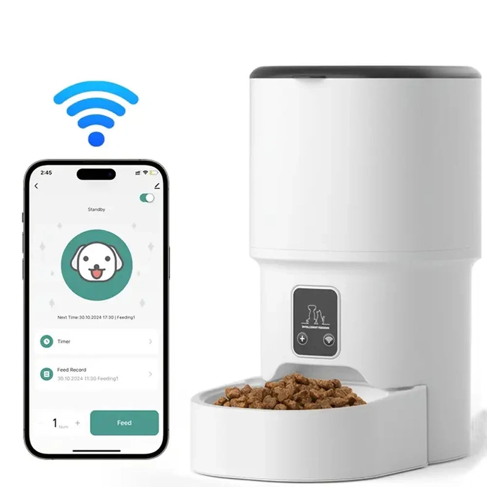 Smart Pet Feeder 4L Automatic Cat Dog Food Dispenser Bowl - Majestic Pet Kingdom