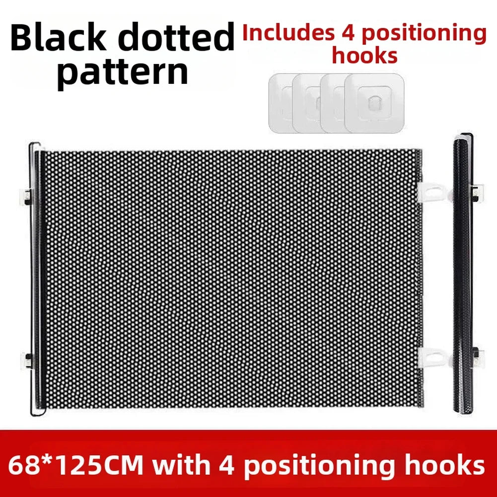 Retractable Pet Fence For Dogs And Cats Indoor Balcony Barrier Portable Playpen Safety Gate Black Home Building Hardware - Majestic Pet Kingdom