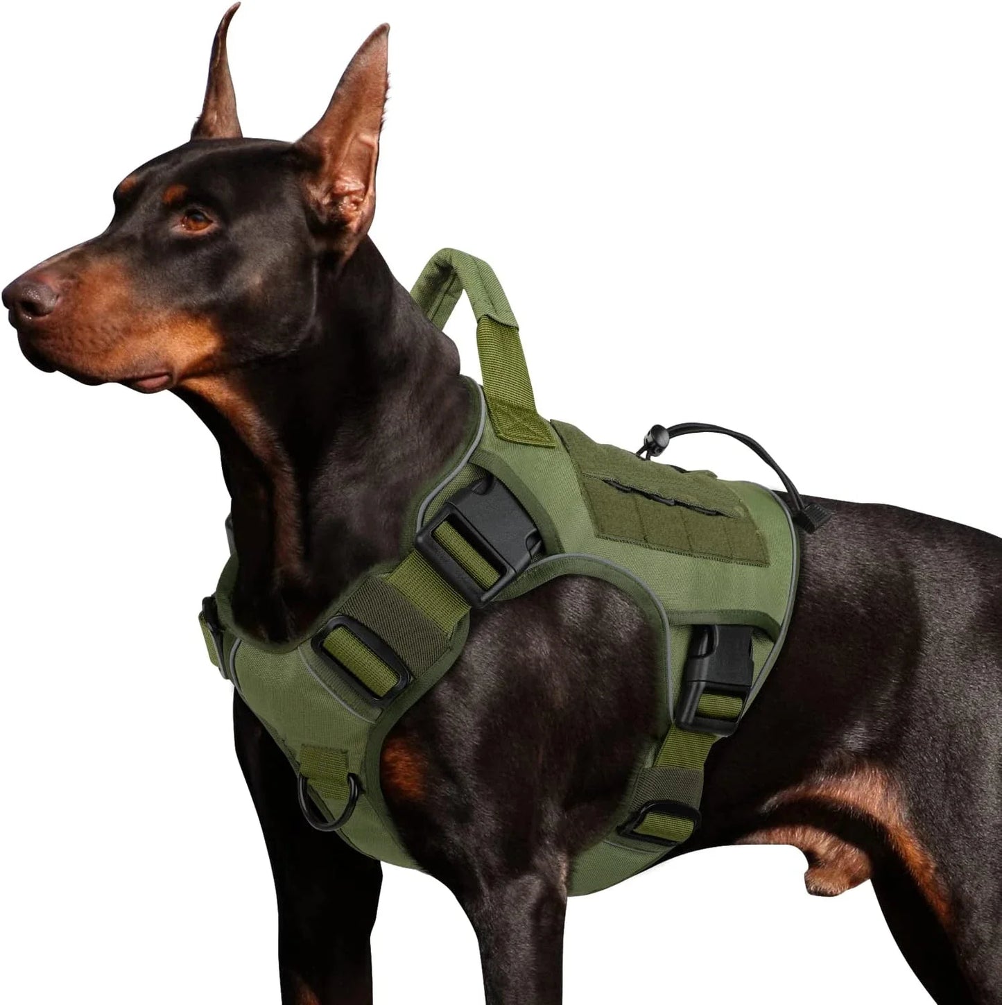 Majestic Pet Kingdom - Adjustable No-Pull Tactical Dog Harness with Handle for Large Dogs - Reflective Military Vest for Labrador Retriever, Siberian H View 9