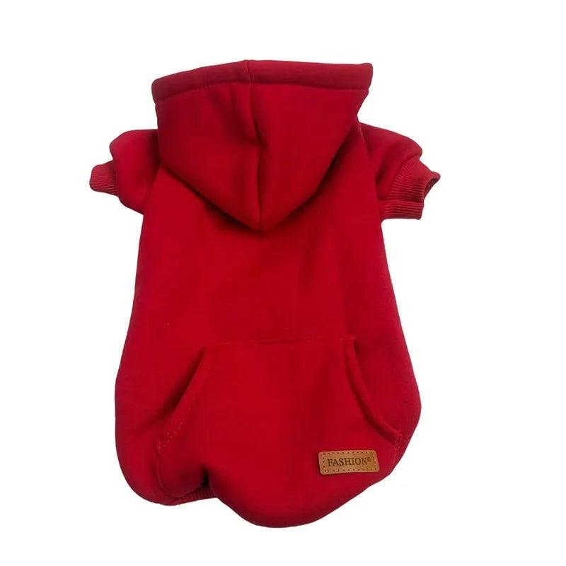 Winter Dog Clothes for Small Dogs Warm Fleece-Lined Hoodie Cozy Cotton Pullover Sweater Puppy Cute Pet Outfits for Cold Weather - Majestic Pet Kingdom