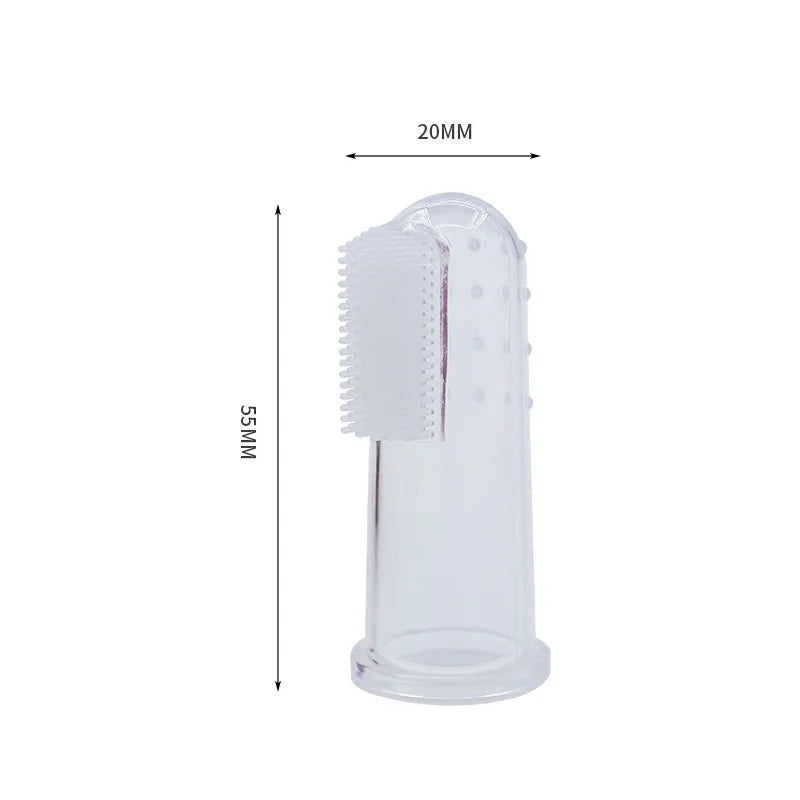 Silicone Soft Pet Finger Cuff Toothbrush | Dog & Cat Teeth Cleaning Tool
