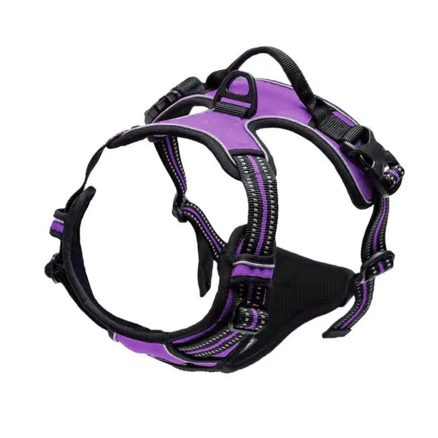 No Pull Dog Harness Front Clip Heavy Duty Reflective Easy Control Handle for Large Dog Walking - Majestic Pet Kingdom