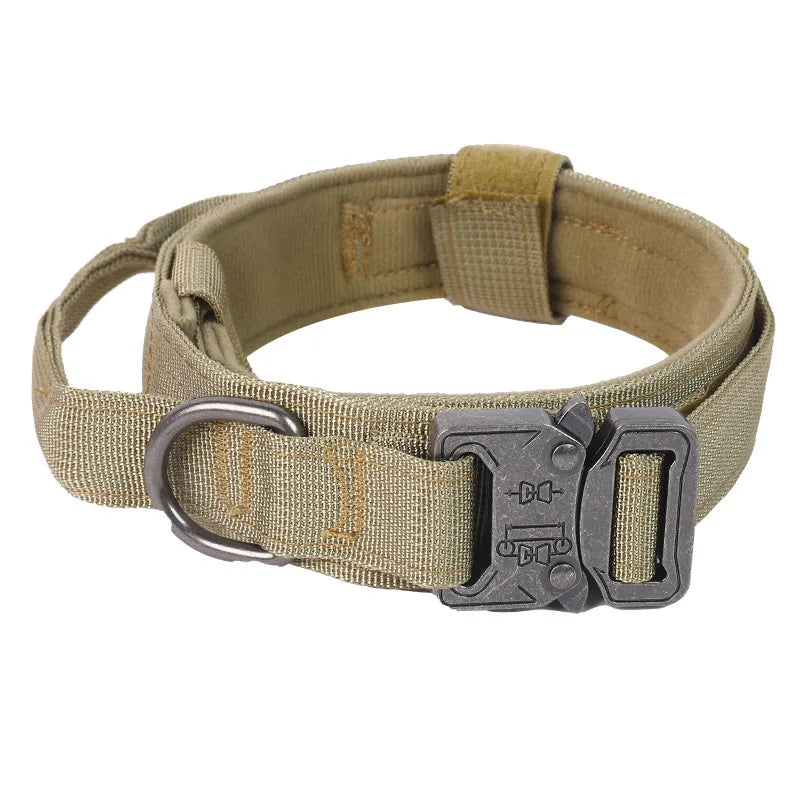 Tactical Dog Collar Adjustable Military Nylon Dog Collar with Control Handle and Heavy Duty Metal Buckle for Medium & Large Dog | Purrfect Pet Kingdom