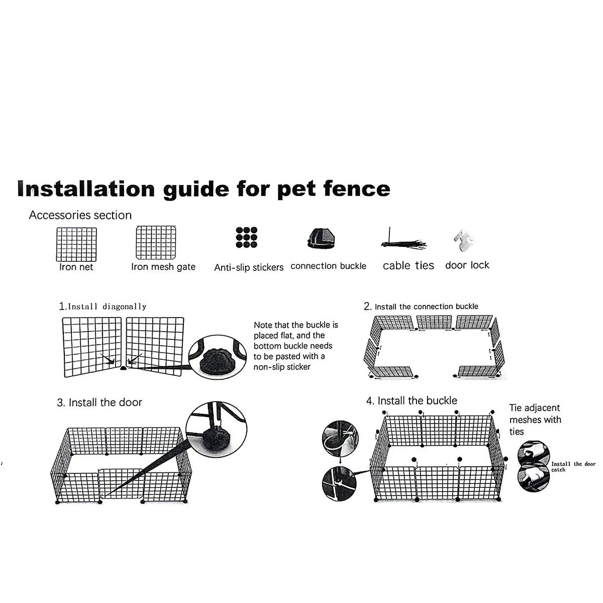 Dog Pet Fence Indoor Isolation Gate Dog Cage Small Dog Iron Guardrail Freely Combinable Cat and Dog Pet Fence - Majestic Pet Kingdom