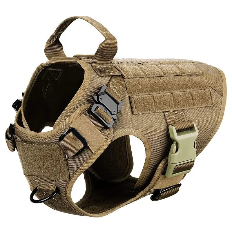 Tactical Vest Pet German Shepherd Golden Retriever Tactical Training Dog Harness and Leash Set For All Breeds Dogs - Camouflage Set | Purrfect Pet Kingdom
