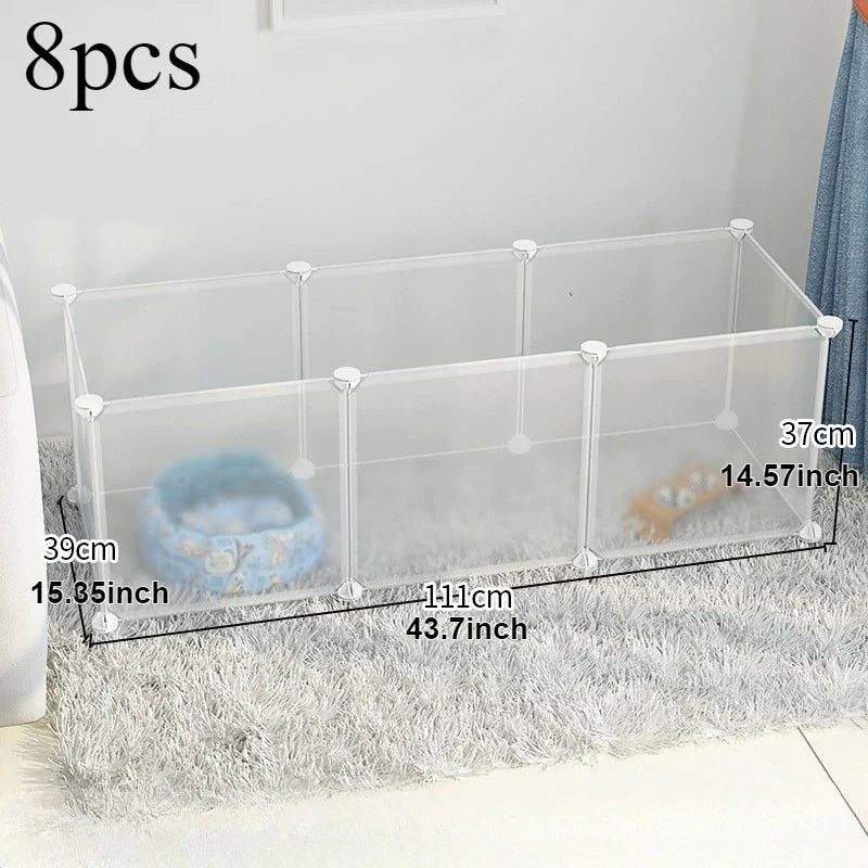 Foldable Dog Cage Yard Fence,Small Pet Playpen DIY Freely Combined with Assembled, for Dog Cat Kitten Rabbit Guinea Pig Bunny - Majestic Pet Kingdom