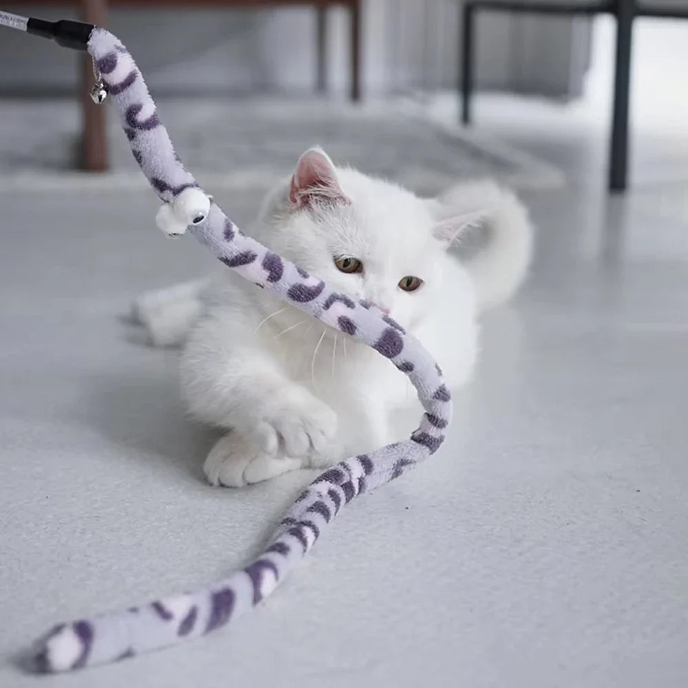 1PC Soft cartoon caterpillar, cat teasing stick, cat interactive toy, pet cat supplies, cat teasing accessories - Majestic Pet Kingdom