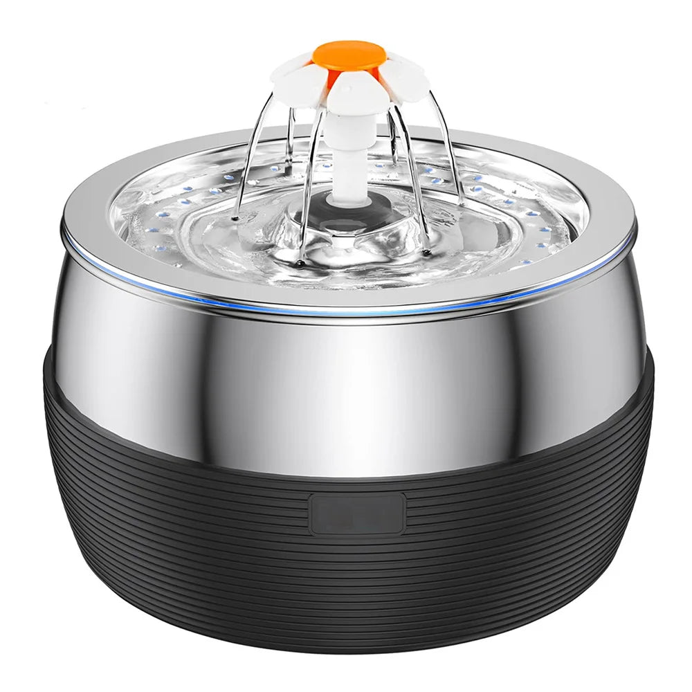 3L Auto Stainless Steel Cat Fountain 102 Oz Pet Water Dispenser Filter | Majestic Pet Kingdom™