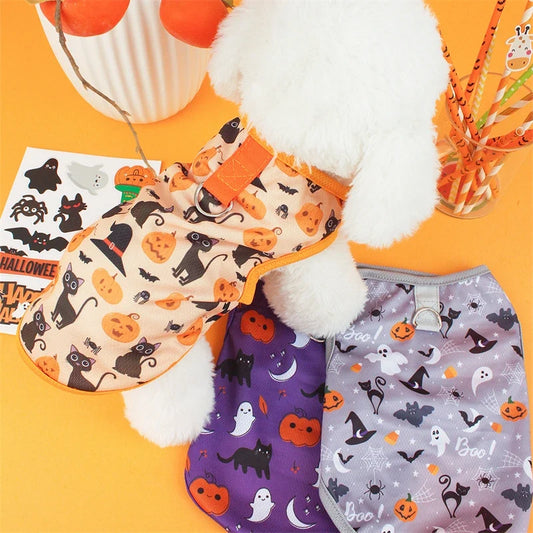 Dog Halloween Costume Funny Puppy Vest Shirt Graphic Outfit - Detail Angle 2 | Majestic Pet Kingdom