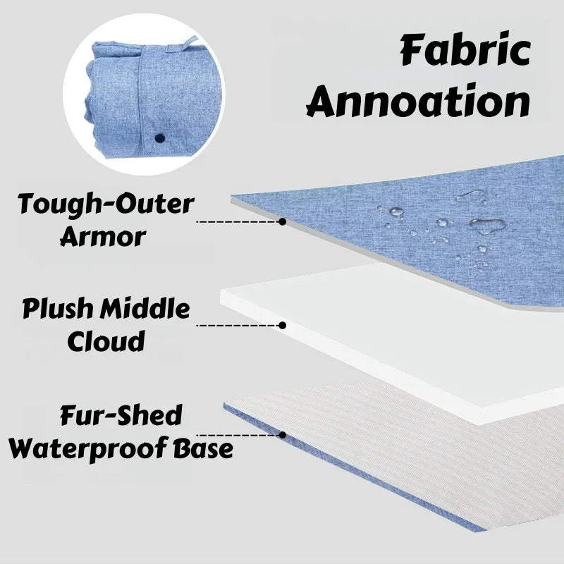Pet Bed Mat All-Season Portable Outdoor Waterproof Chew Safe