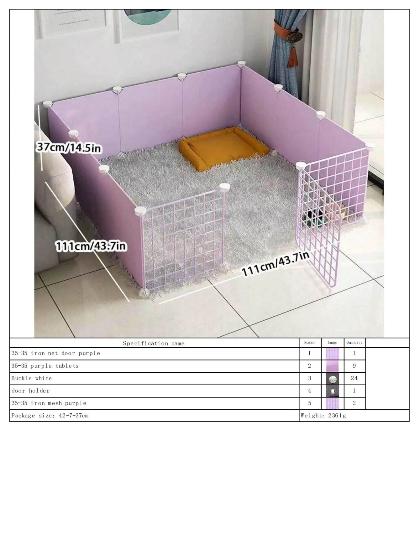 Dog Pet Fence Indoor Isolation Gate Dog Cage Small Dog Iron Guardrail Freely Combinable Cat and Dog Pet Fence - Majestic Pet Kingdom