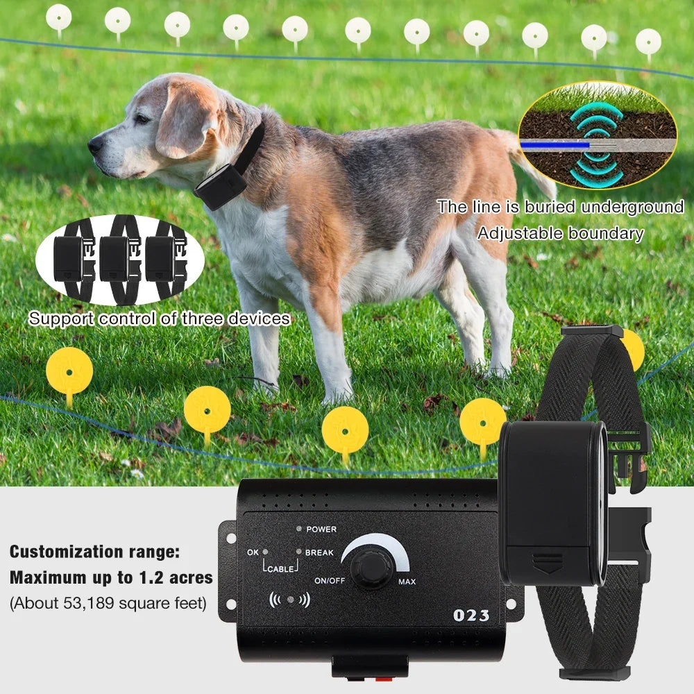 Electronic Dog Fence 1.2 Acres Adjustable Training System