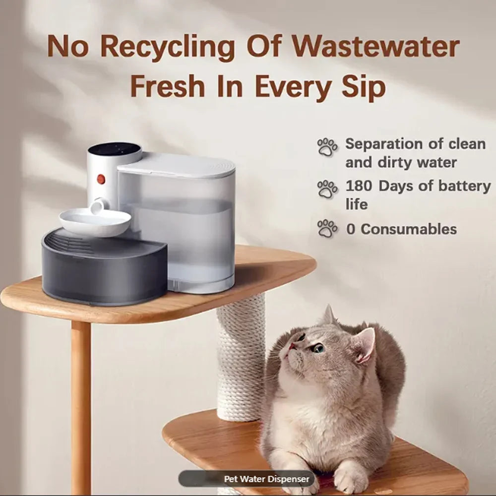 3L Wireless Automatic Cat Fountain Pet Water Feeder Gravitation water feeder Timed Smart Dog Water Dispenser No filter required - Majestic Pet Kingdom