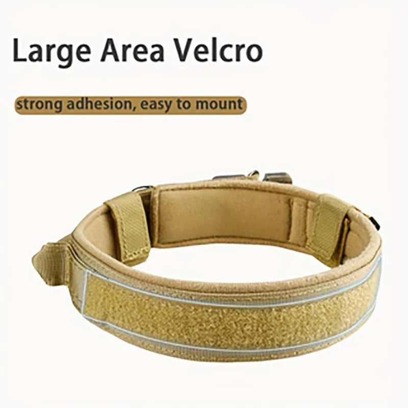 Tactical Dog Collar Adjustable Military Nylon Dog Collar with Control Handle and Heavy Duty Metal Buckle for Medium & Large Dog - XL | Purrfect Pet Kingdom