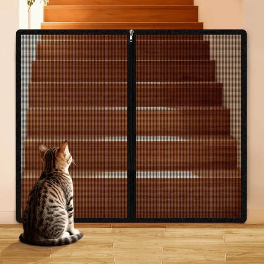 New Metal Mesh Dog Barrier Fences Breathable with Zipper Net Stairs | Majestic Pet Kingdom™