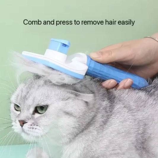 Dog Grooming Brush Self-Cleaning Needle Slicker Deshedder Tool