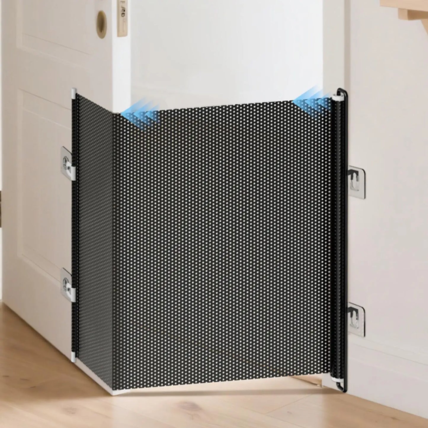 Retractable Pet Gate Dog Retractable Gate No-Drill Childproof Net Fence Cat Baffle for Indoor Staircase Patio Fireplace Deck | Purrfect Pet Kingdom