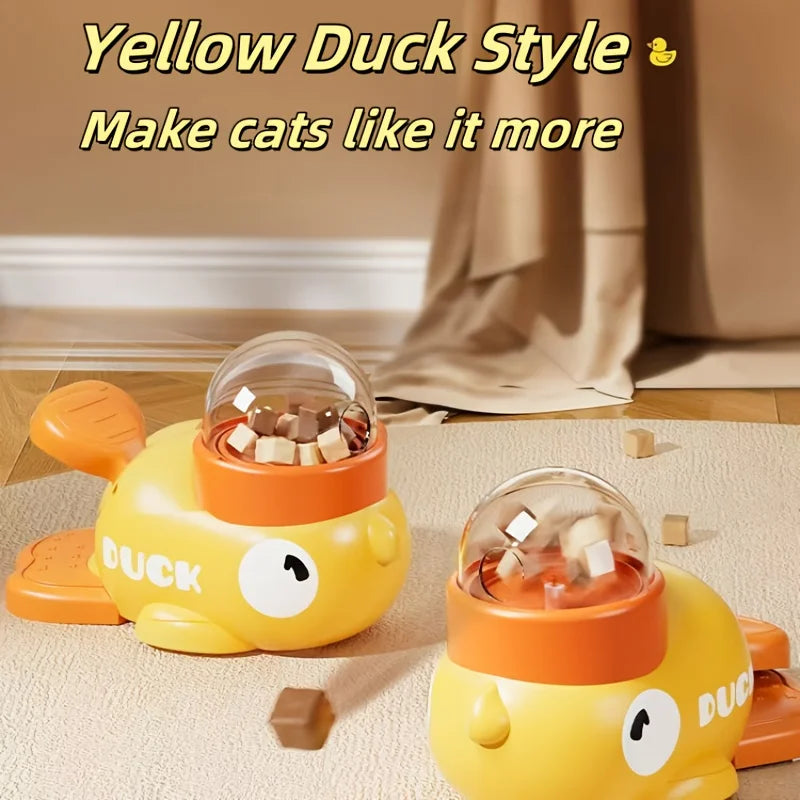 Interactive Dog Toy Automatic Treat Dispenser Slow Feeder Duck
