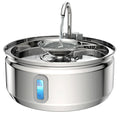 3L Stainless Steel Faucet Cat Fountain Visible Water Level Cats Water Fountain Ultra Quiet Pump Automatic Pet Fountain Bowl