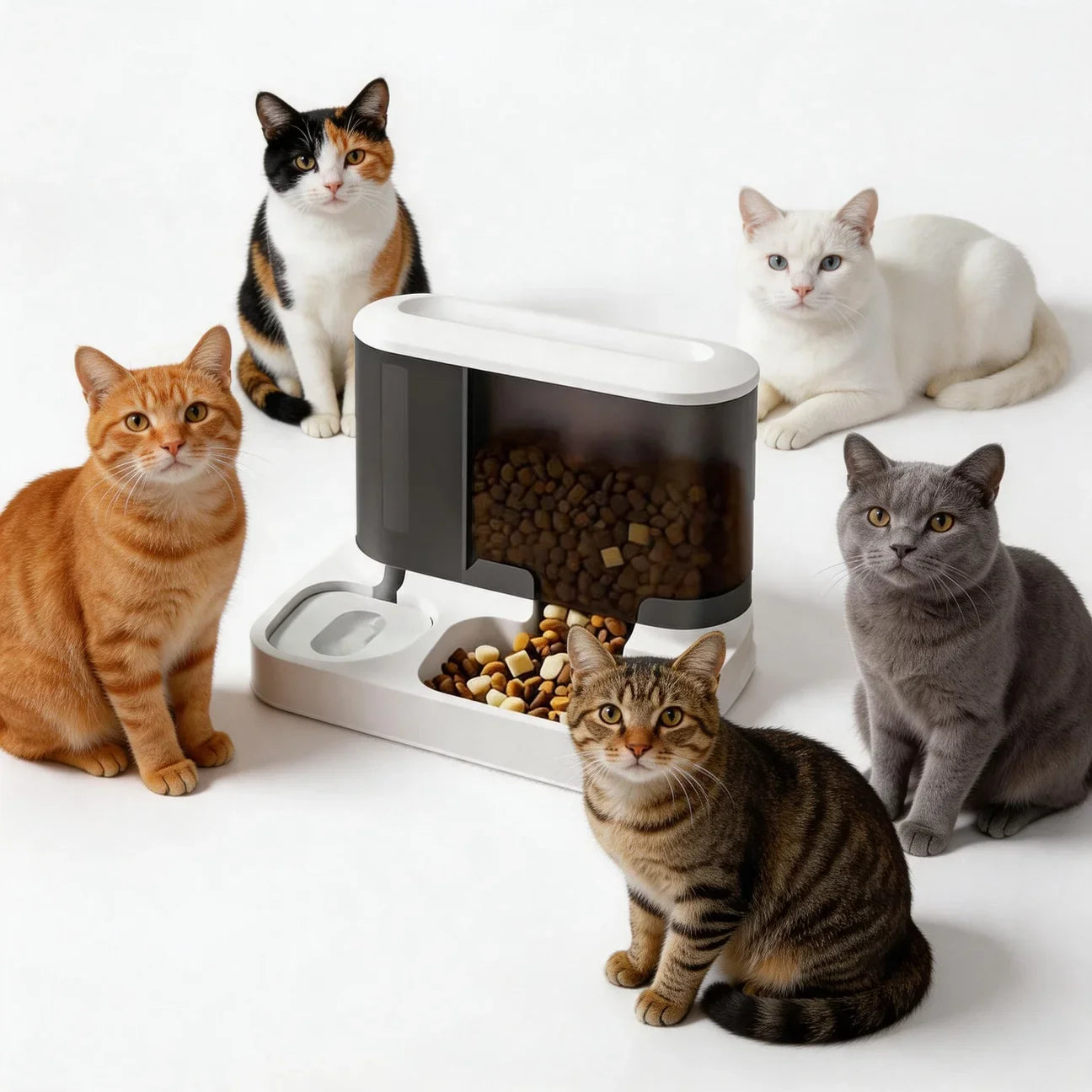 Automatic Pet Feeder Water Bowls Food Intelligent Electric Pet Food Dish Smart Timer Dog Bowl All-in-One Feeding Station | Purrfect Pet Kingdom