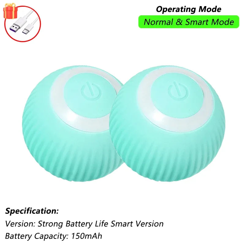 iLMH 1/2 PCS Cat Interactive Ball Toy Automatic Rolling Ball Faux Tail Rechargeable Smart Pet Electric Toy Pet Toy Imitate Mouse - Majestic Pet Kingdom