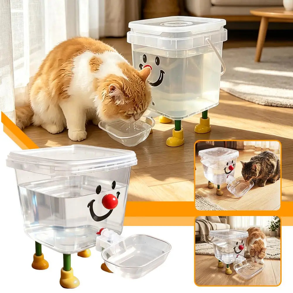 Majestic Pet Kingdom - 3L Cute Clown Gravity Automatic Pet Water Dispenser, Thickened Dog Cat Auto Water Feeder with Detachable Clear Drinking Bowl View 3
