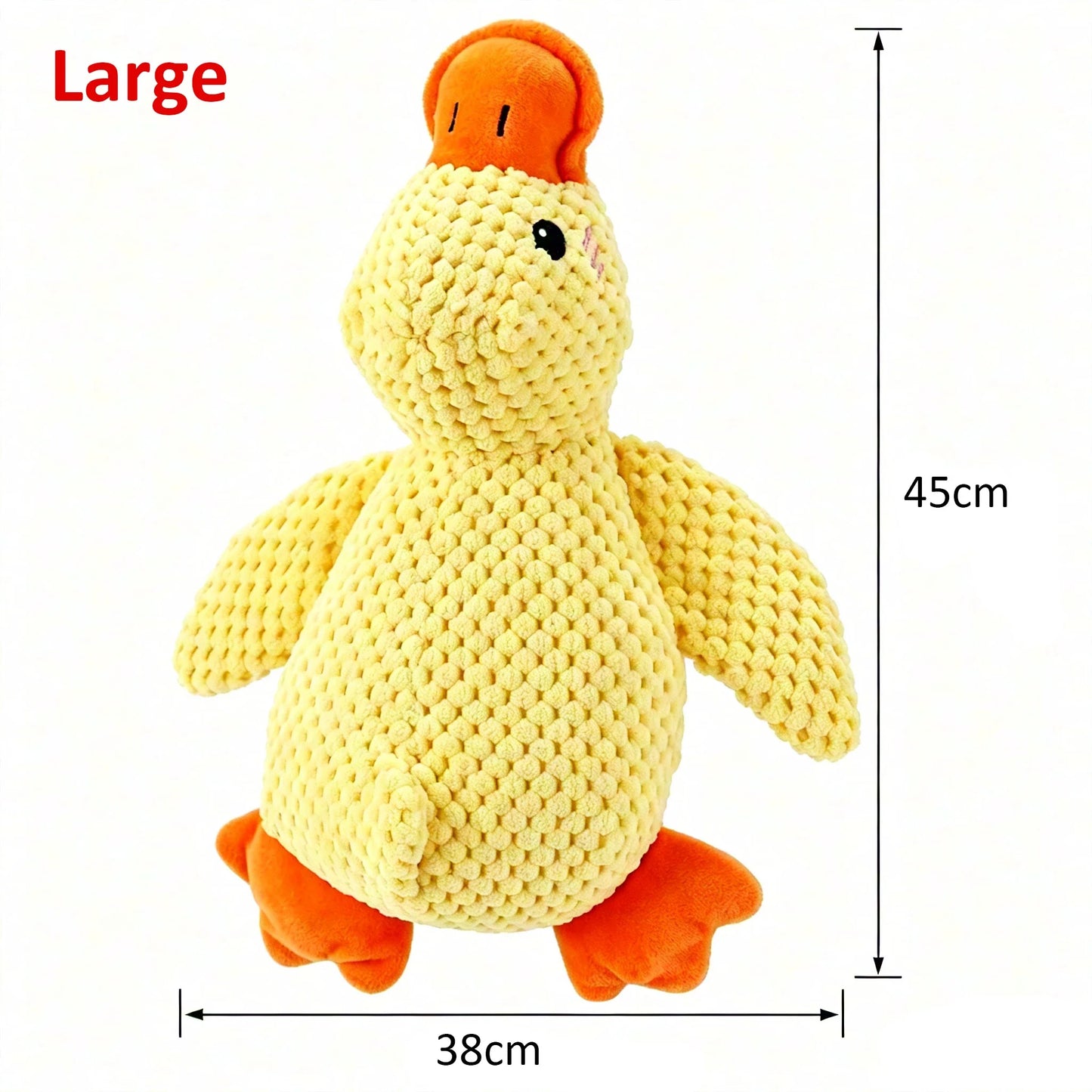 Majestic Pet Kingdom - 1/3pcs Yellow Duck Dog Toy Chew Resistant Interactive Pet Plush Toy with Quacking Sound For Aggressive Dog Grinding Teeth View 9
