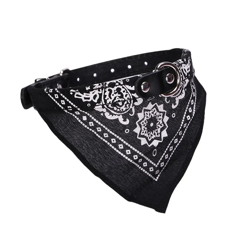 Majestic Pet Kingdom - Adjustable PU Dog Cat Collar with Detachable Scarf | Pet Accessories for Small Medium Dogs and Cats View 12