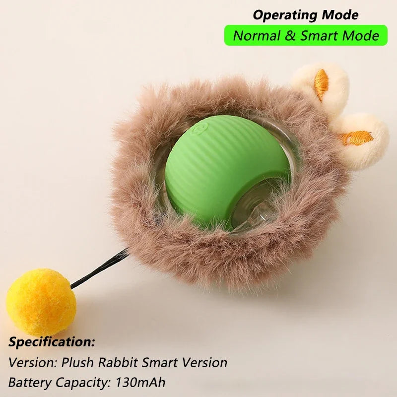 Interactive Smart Cat Toy Ball | Automatic Rolling Ball with Obstacle Avoidance