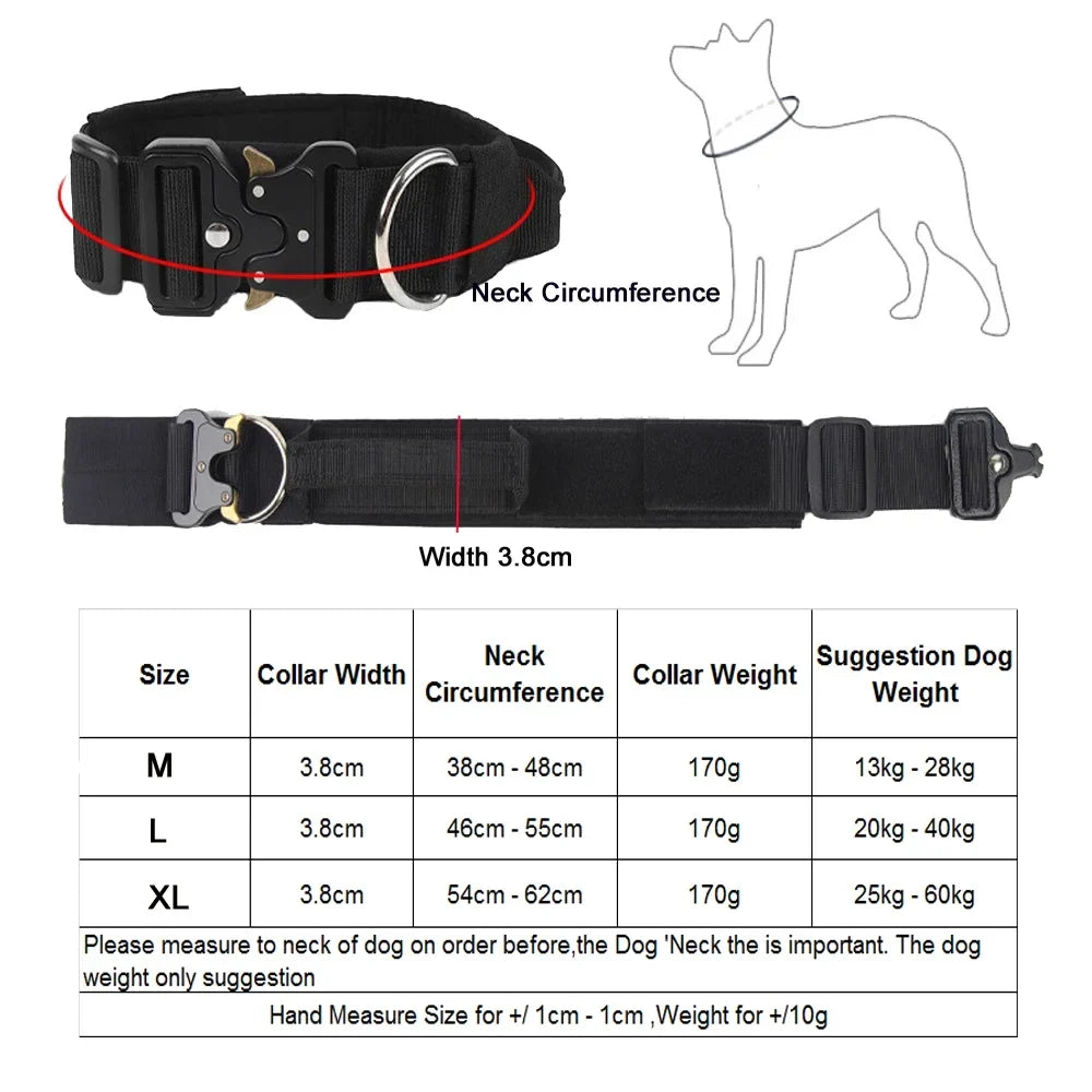 Tactical Dogs Collars with Handle Heavy Duty Military Dog Collar for Medium Large Dogs Collar with Quick Release Pets Collar - Green | Purrfect Pet Kingdom