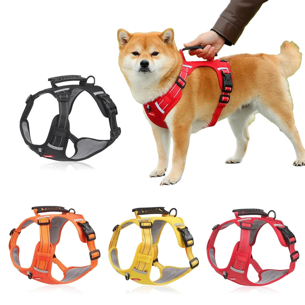 Tactical Dog Harness No Pull Reflective Pet Vest Adjustable Breathable | Majestic Pet Kingdom™
