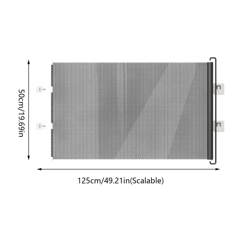 Retractable Barrier Fences Mesh Design Higher Design Mesh Stairs Gate Easy Install Punch-Free Dog Safety Fence Pet Supplies - Majestic Pet Kingdom