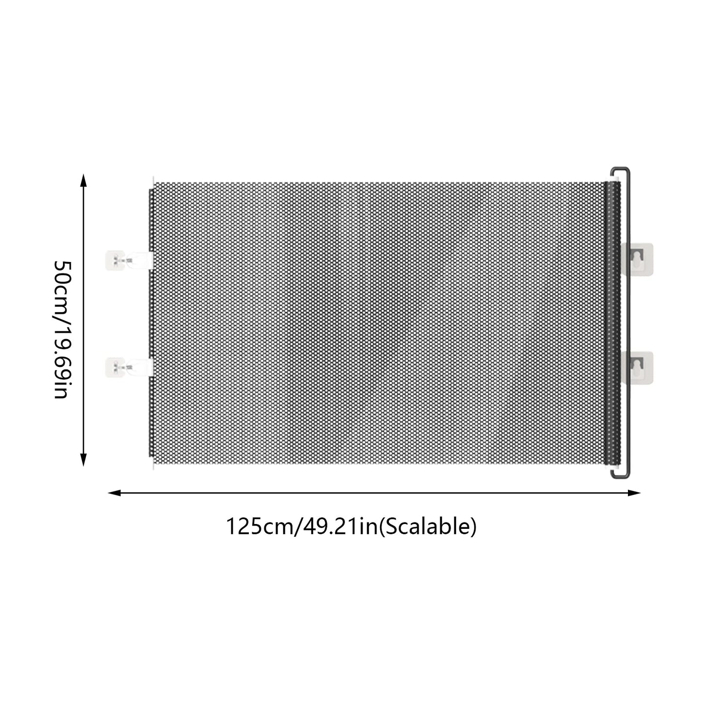 Retractable Barrier Fences Mesh Design Higher Design Mesh Stairs Gate Easy Install Punch-Free Dog Safety Fence Pet Supplies | Purrfect Pet Kingdom